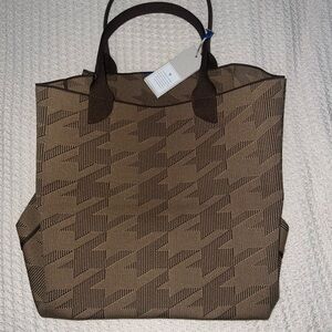 NWT Rothy's | Dark Camel Houndstooth | The Lightweight Tote